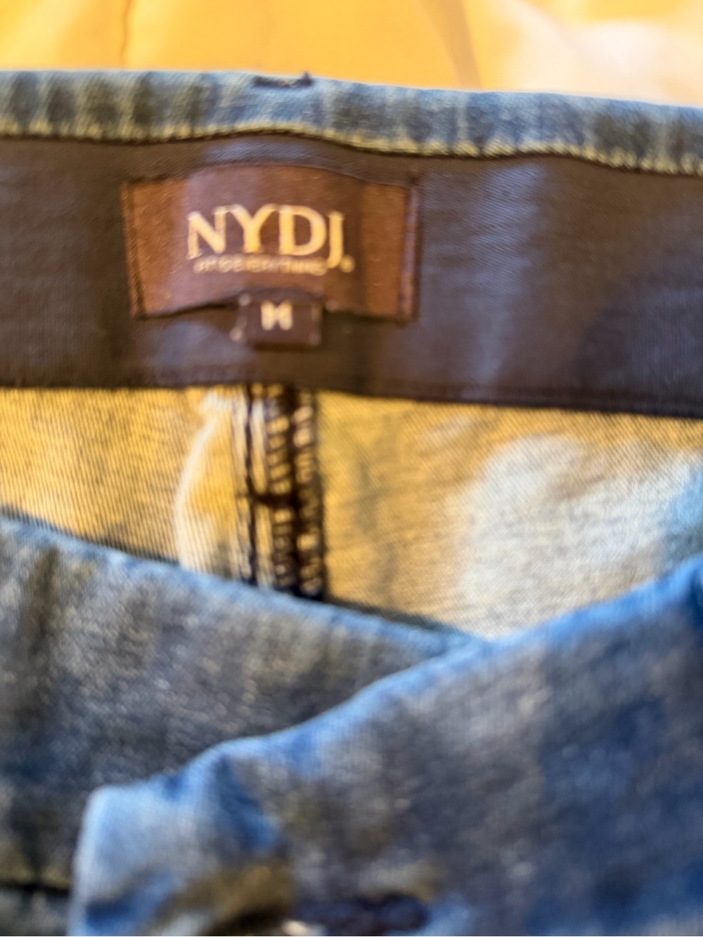NYDJ Marilyn Stretch Denim  Straight Leg Jeans in Blue Denim